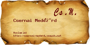 Csernai Medárd névjegykártya